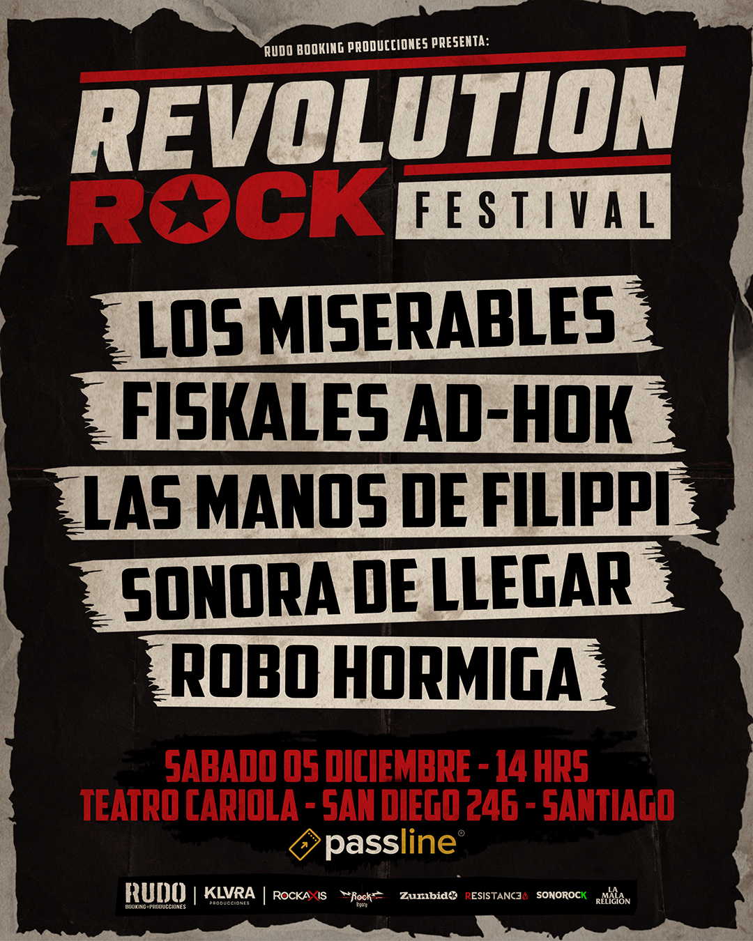 Se anuncia Revolution Rock Festival: Las Manos de Filippi, Fiskales Ad-Hok y más